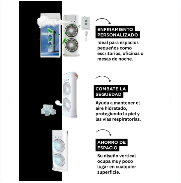 VENTILADOR DOBLE HUMIFICADOR Verano